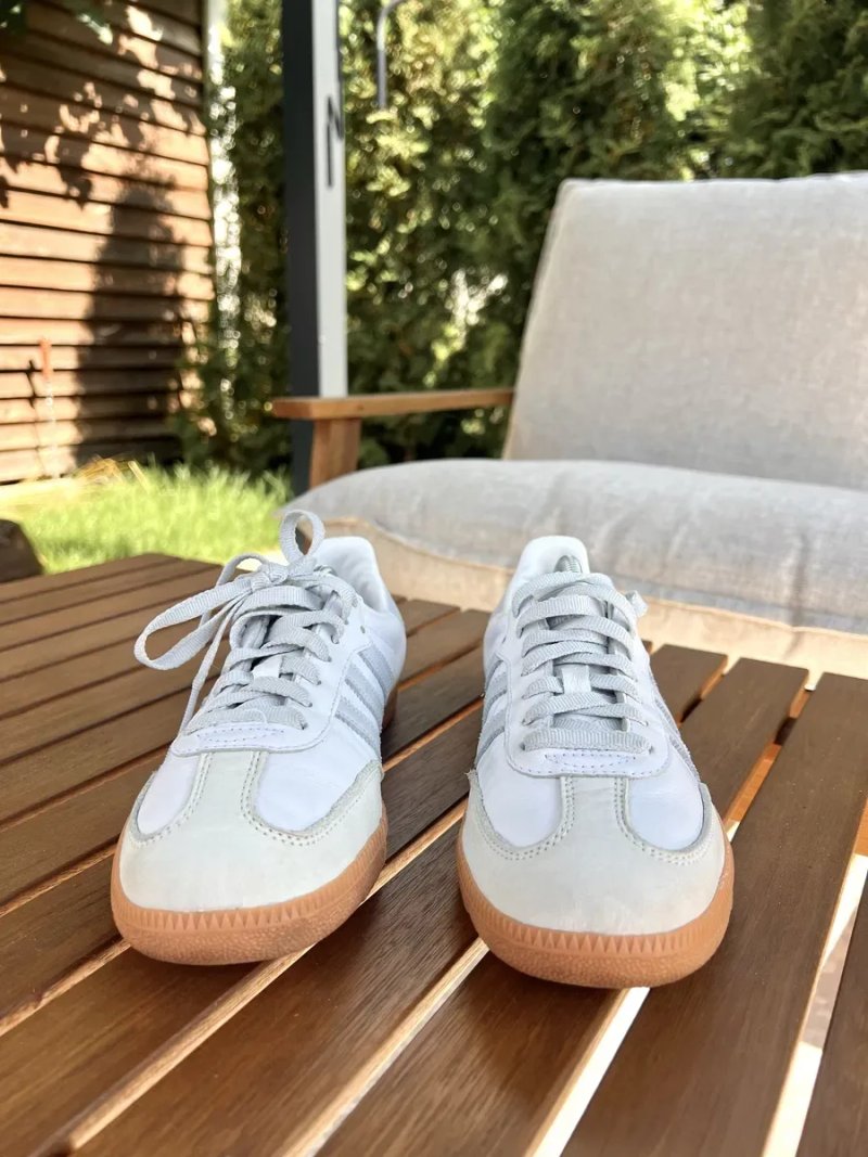 Жіночі кросівки Adidas Samba OG White/Grey (IE0877) — Розмір 38.5 (24 см / US 7) Original — фото 2