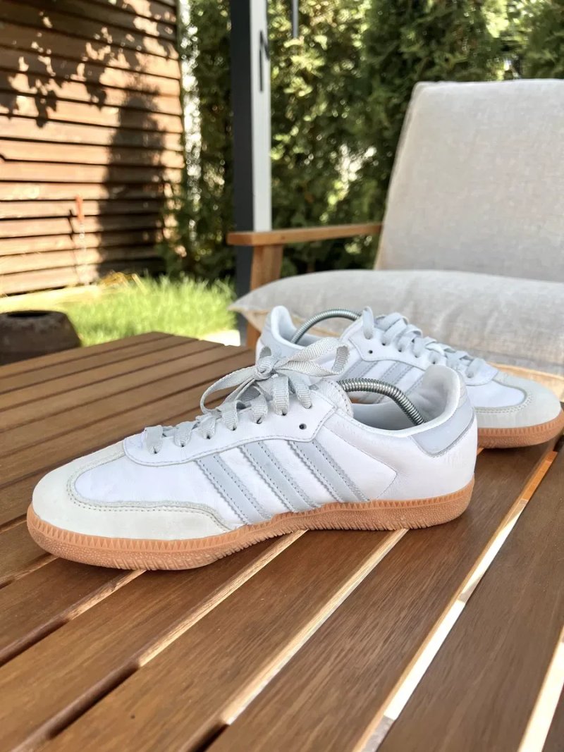 Жіночі кросівки Adidas Samba OG White/Grey (IE0877) — Розмір 38.5 (24 см / US 7) Original — фото 3