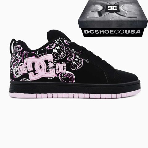 Жіночі кросівки DC Court Graffik "Black Pink Sabbath" Розміри 36-41