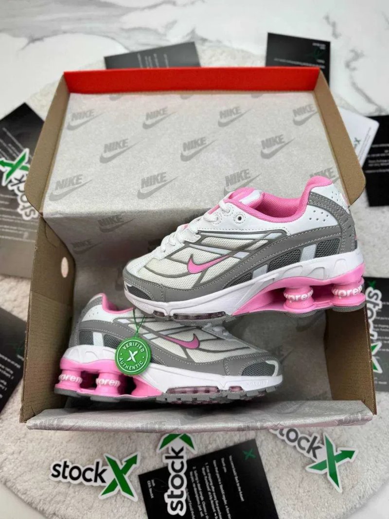 Жіночі кросівки Nike Shox Ride 2 Supreme "White/Pink" Розміри 36-41 — фото 2