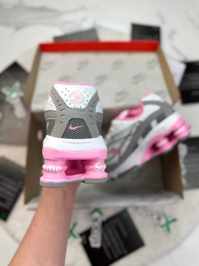 Жіночі кросівки Nike Shox Ride 2 Supreme "White/Pink" Розміри 36-41 — фото 7