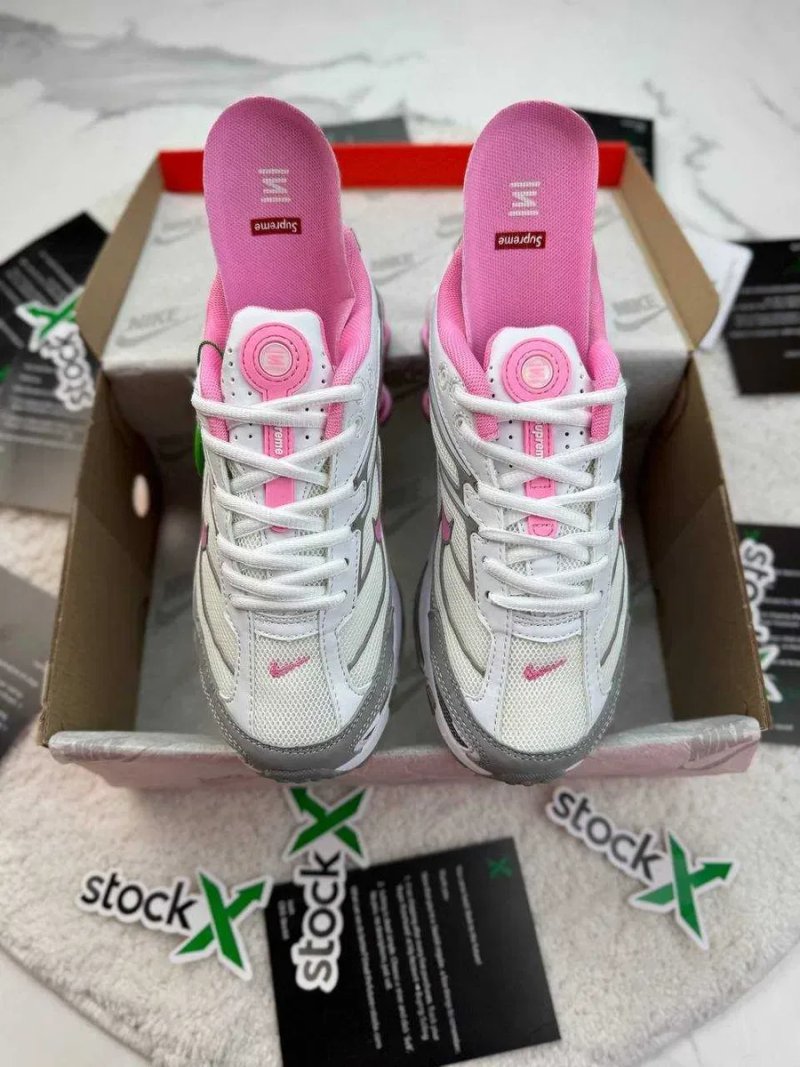 Жіночі кросівки Nike Shox Ride 2 Supreme "White/Pink" Розміри 36-41 — фото 8