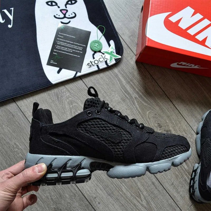Жіночі кросівки Stussy X Nike Air Zoom Spiridon Cage 2 "Black&Grey" Розміри 36-40 — фото 6