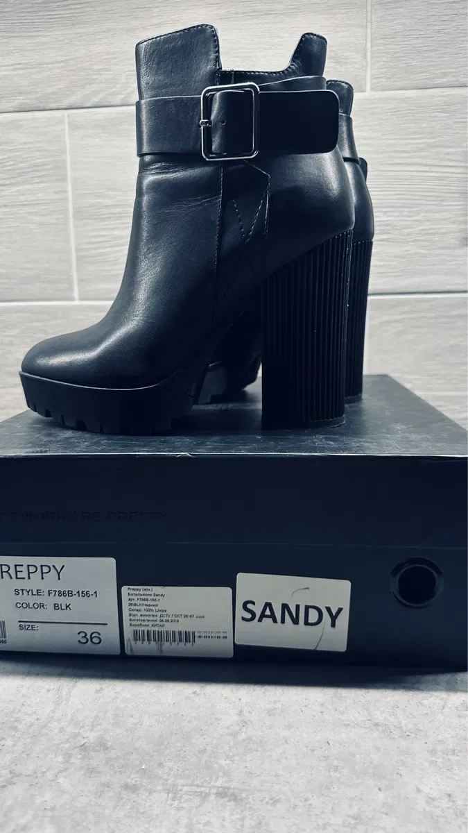 Жіночі шкіряні  ботильйони фірми PREPPY — фото 2