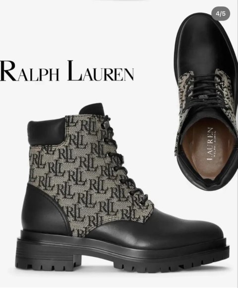 Жіночі шкіряні чорні / коричневі черевики Lauren Ralph Lauren 36,37,38 розмір