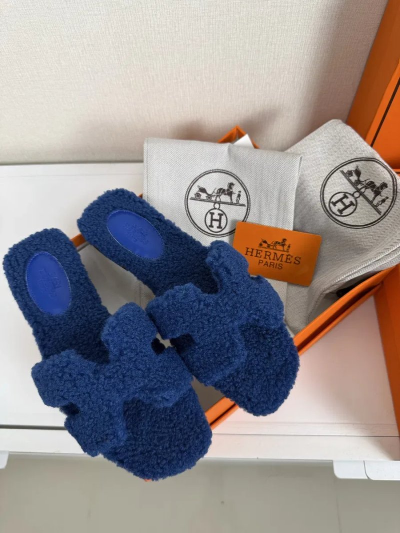 Жіночі шльопанці Hermes Oran Teddy хутряні / Shearling 36-39 — фото 2