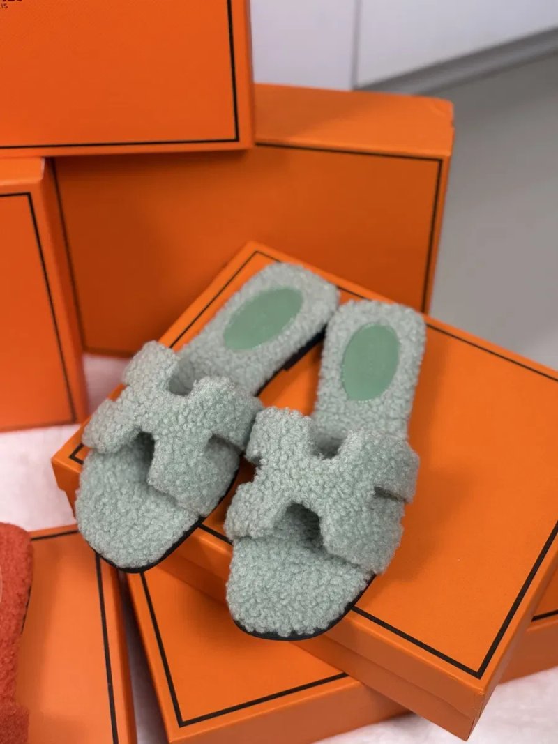 Жіночі шльопанці Hermes Oran Teddy хутряні / Shearling 36-39 — фото 5