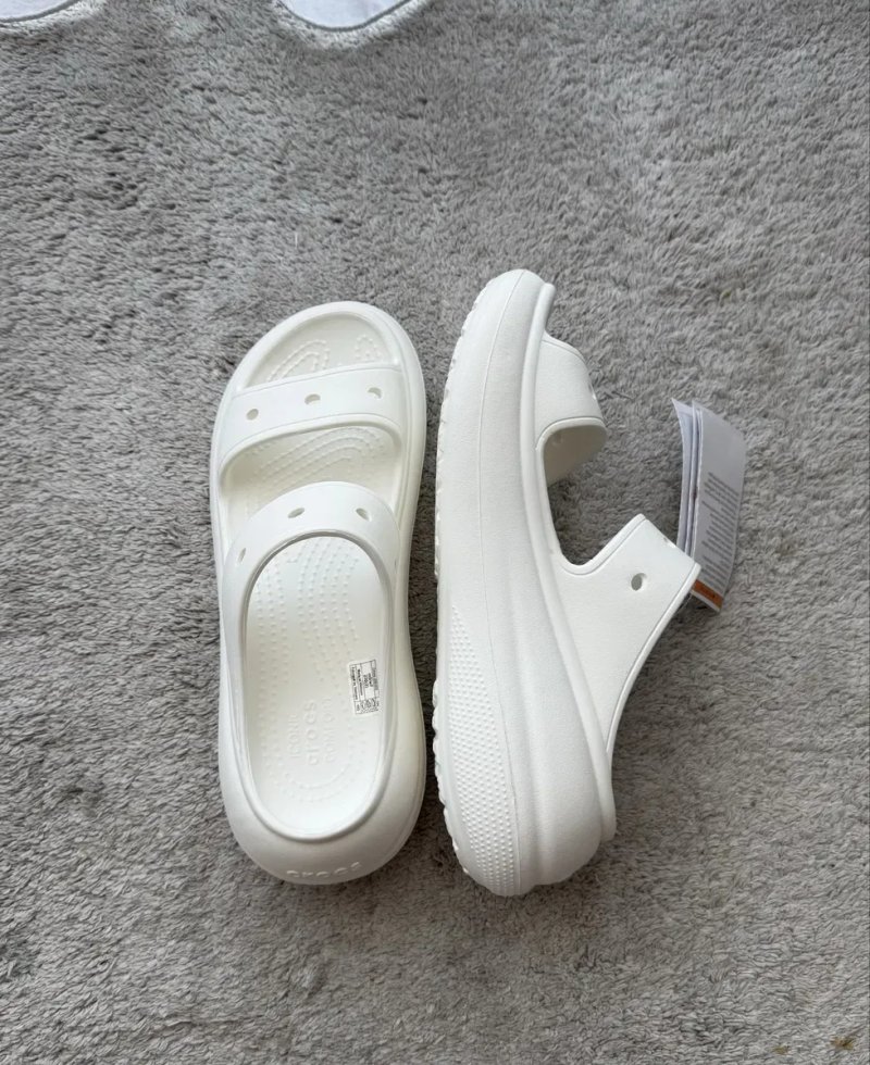 Жіночі шльопанці Крокси Crocs Classic Crush Sandal бежеві W7 36 розмір 23 CM — фото 5
