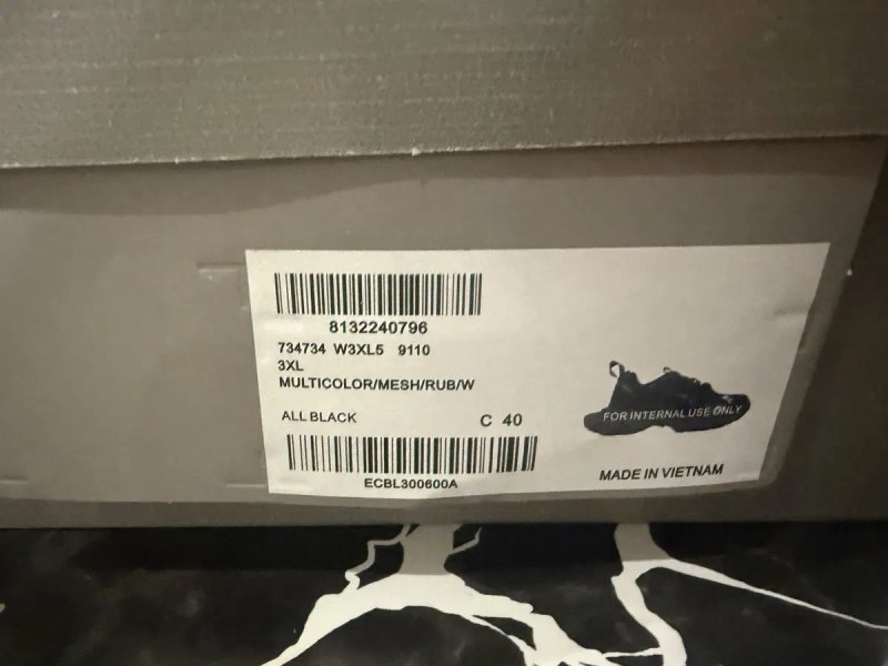 Жіночі та чоловічі кросівки Balenciaga GB 3xl Extreme Laces B Trainers in Black Premium 40(26) — фото 7