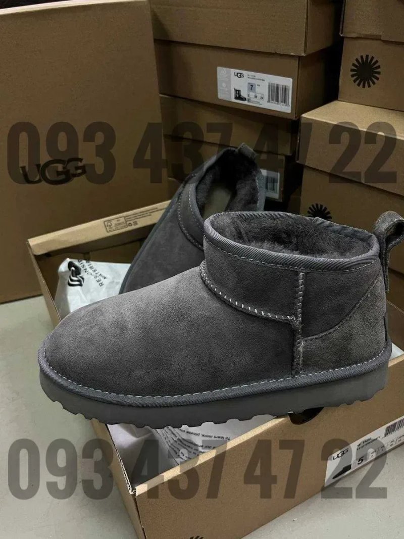 Жіночі ugg Уггі Класичні Уггі UGG Classic Ultra Mini Замш/Овчини Угги — фото 3