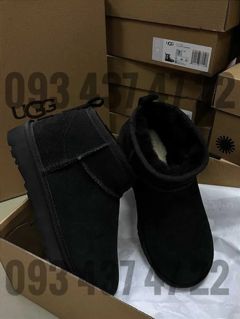 Жіночі ugg Уггі Класичні Уггі UGG Classic Ultra Mini Замш/Овчини Угги — фото 7