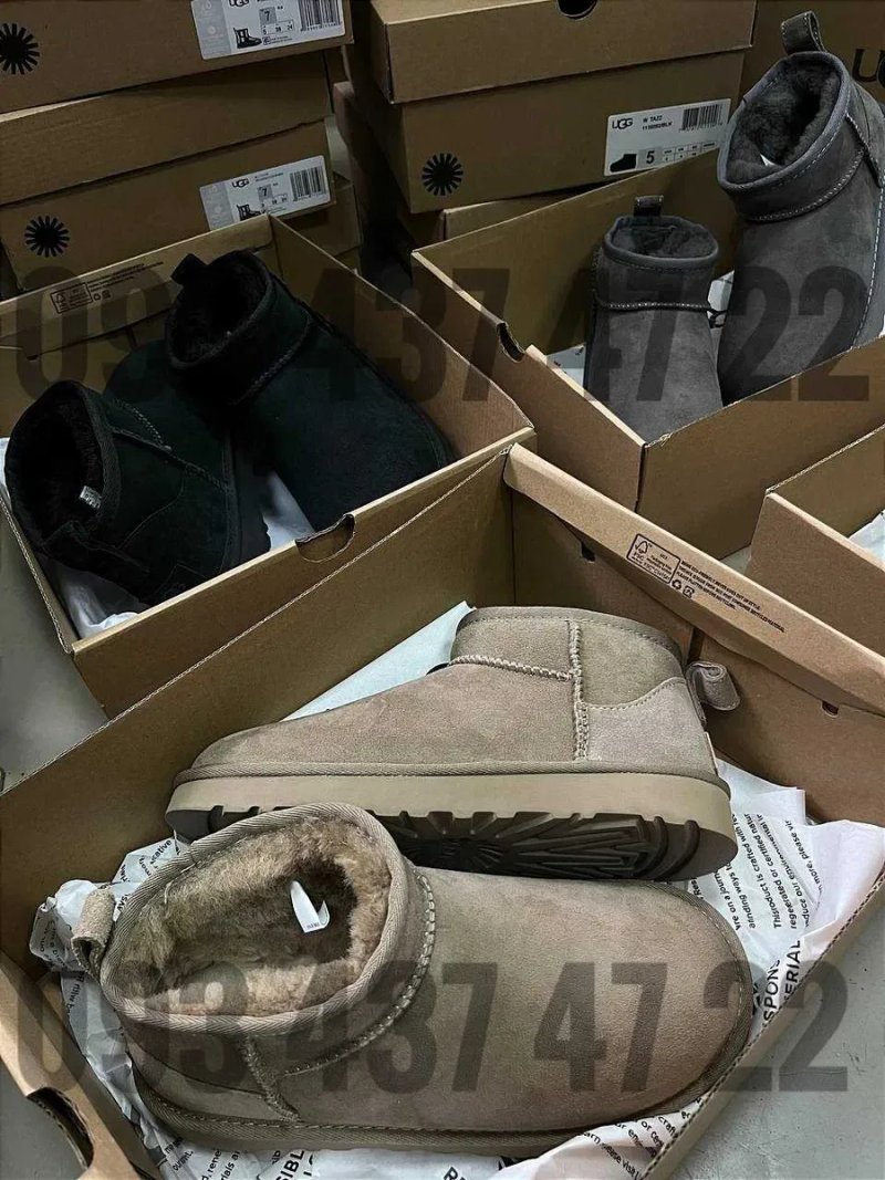 Жіночі ugg Уггі Класичні Уггі UGG Classic Ultra Mini Замш/Овчини Угги — фото 8