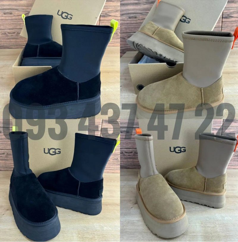 Жіночі Уггі UGG Classic Dipper Black/Chestnut Жіночі UGG Угги — фото 2
