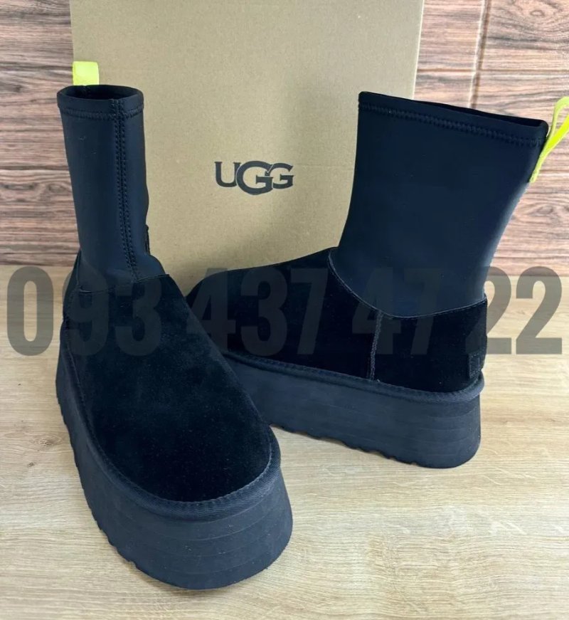 Жіночі Уггі UGG Classic Dipper Black/Chestnut Жіночі UGG Угги — фото 4