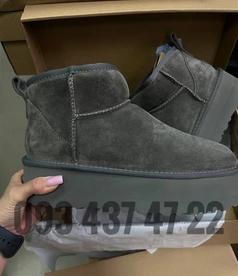 Жіночі Уггі UGG Classic Ultra Mini Platform Grey На платформі Угги