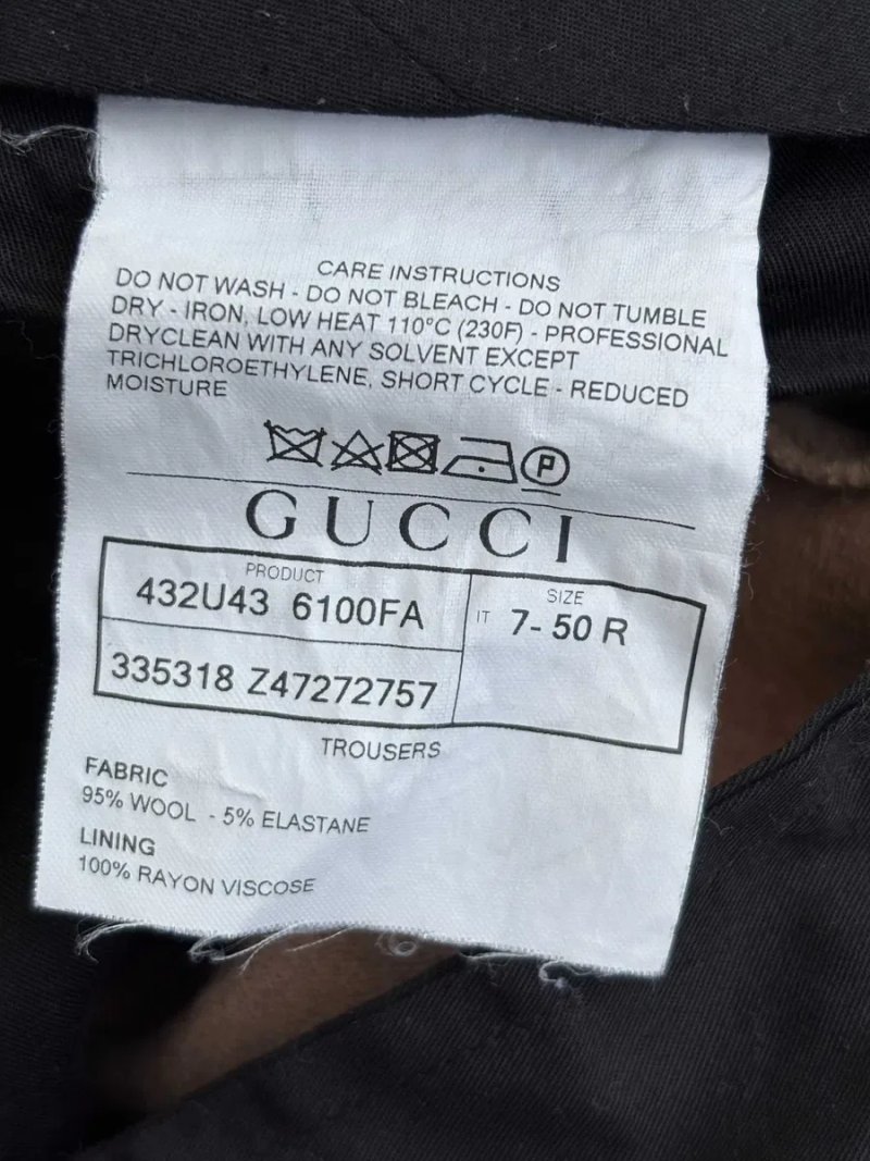 Жіночі Вовняні Штани Гуччі Gucci Wool Size S С Розмір Брендові Елегантні Брюки Оригінал — фото 7