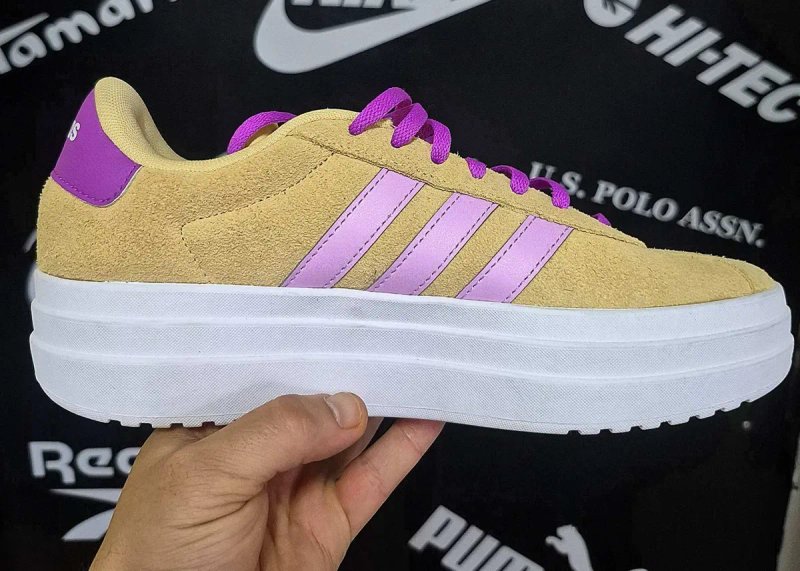 Жіночі замшеві кросівки Adidas VL Court Bold(СТОК-Оригінал)Розмір 39⅓-25см — фото 2