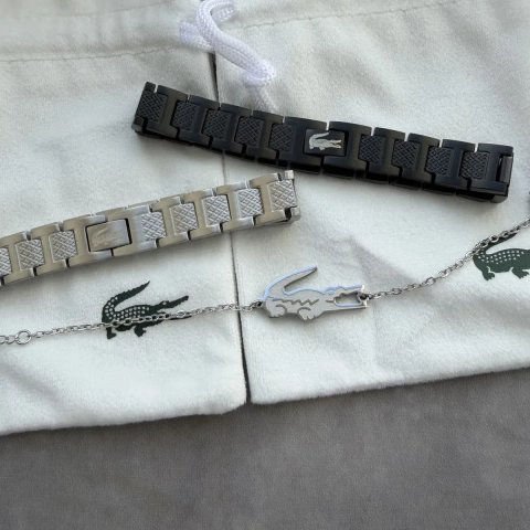 Жіночий браслет Lacoste | парні браслети для дівчини та хлопця | чоловічий браслет лакост | браслет жіночий з крокодилом | подарунковий набір лакост
