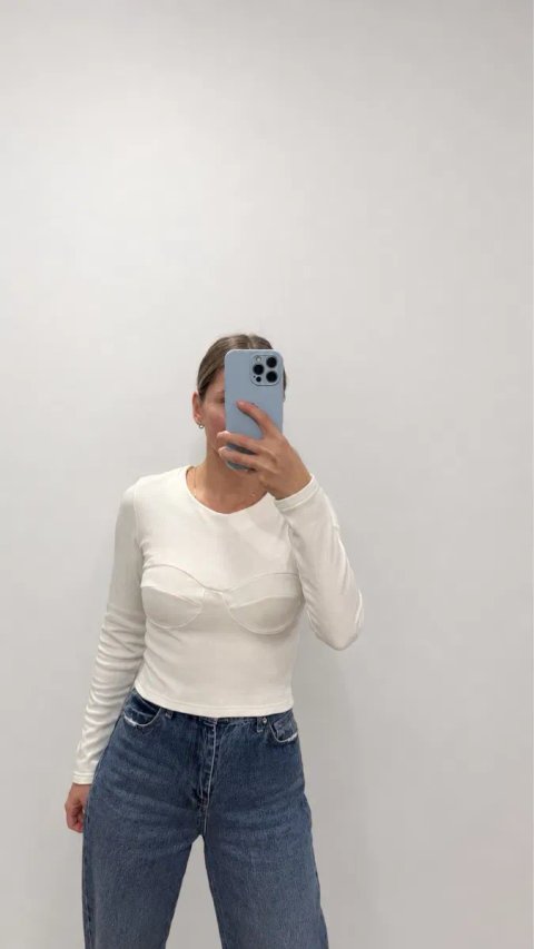 Жіночий лонг з імітацією ліфа Pull&Bear