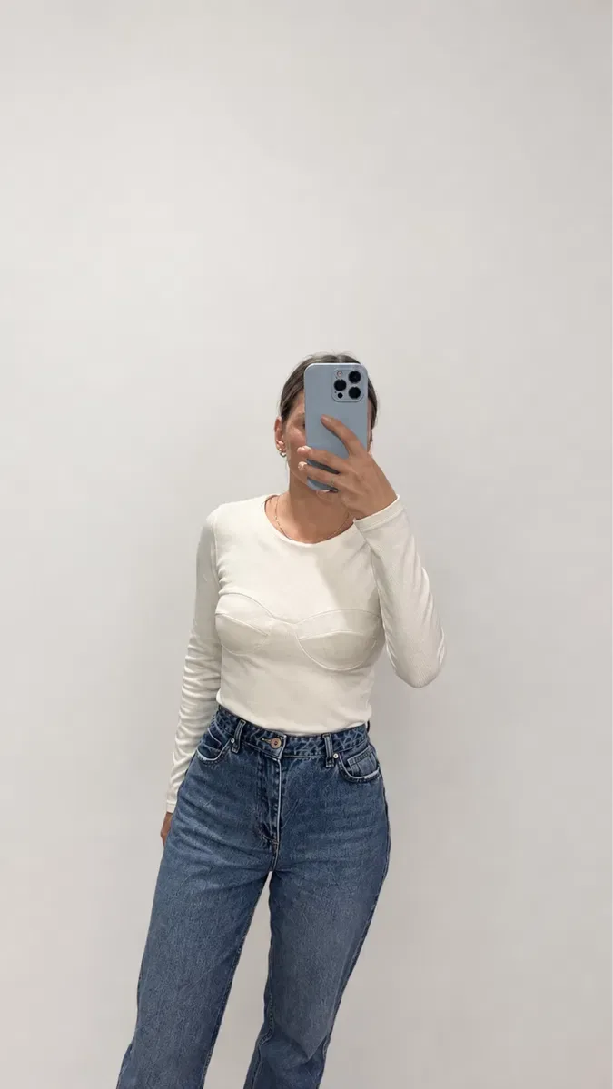 Жіночий лонг з імітацією ліфа Pull&Bear — фото 2