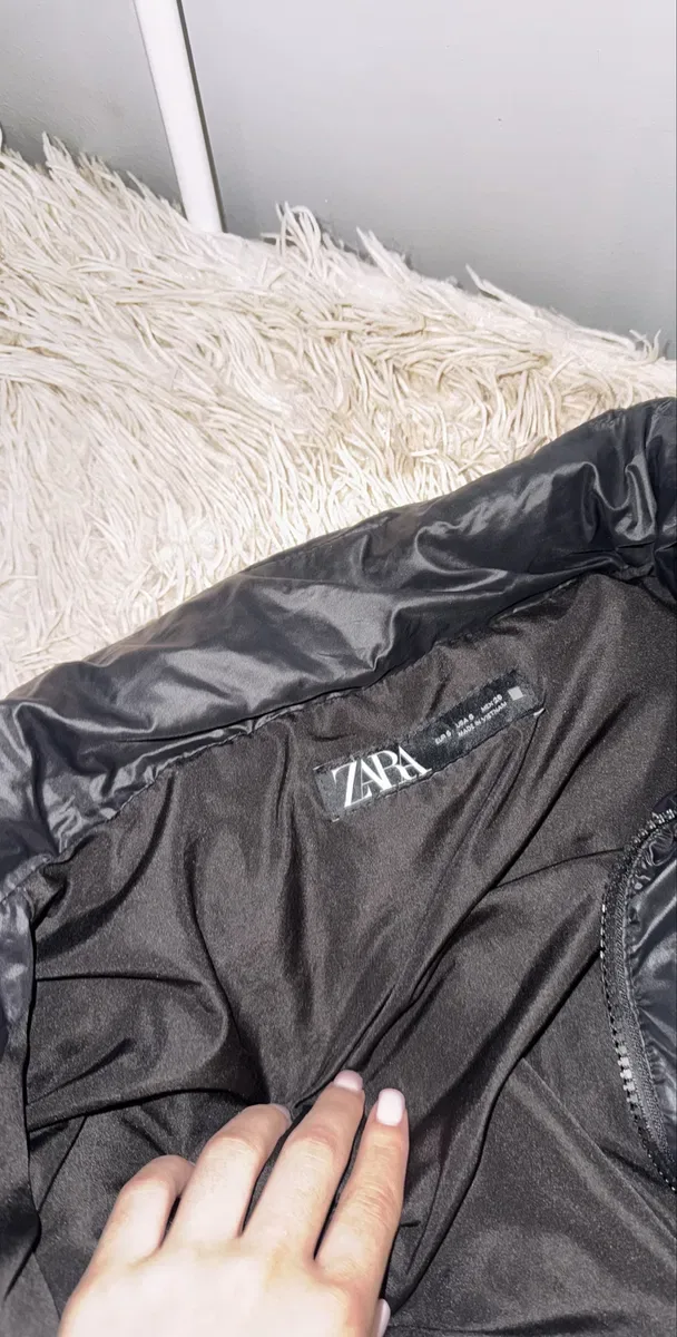 Жіночий вкорочений пуфер zara,капішон в комплекті — фото 2