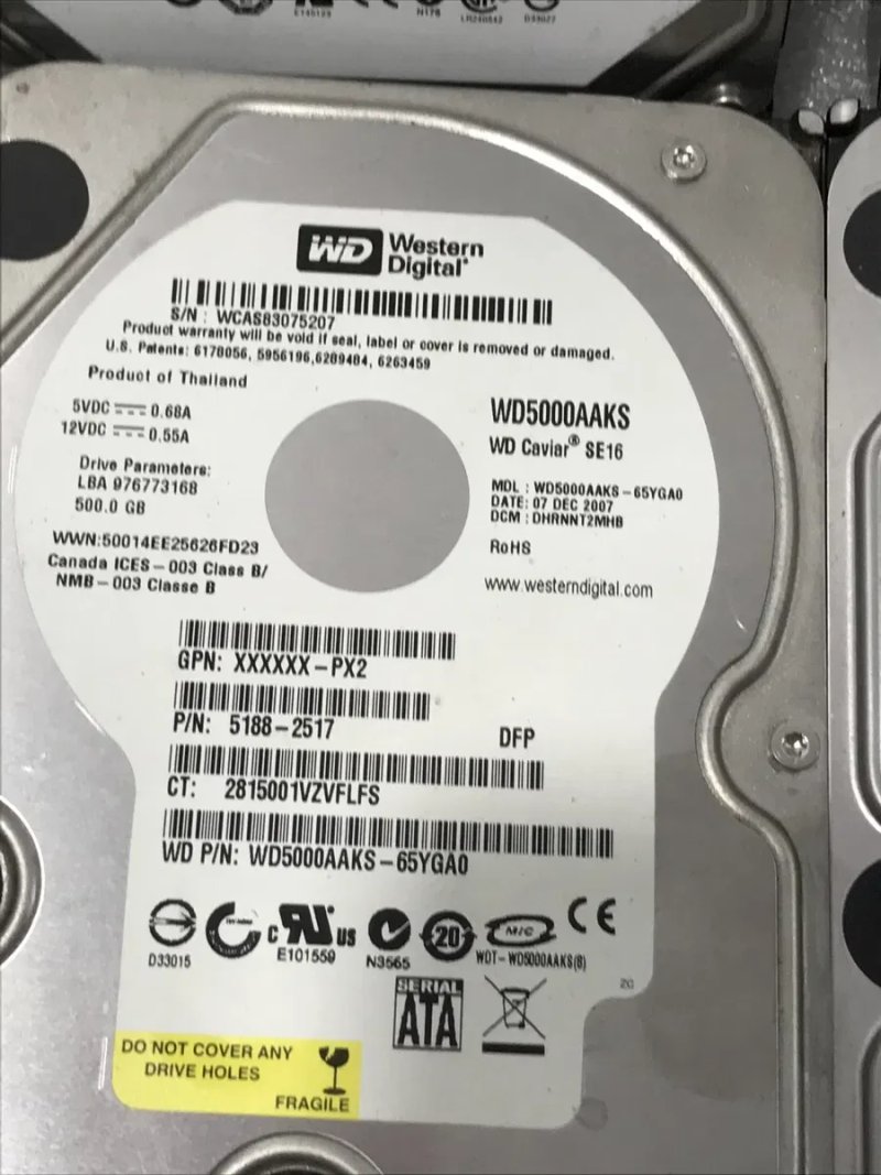Жорсткий диск вінчестер 500Gb 3.5 " Sata III 6Gbps 7200 для ПК бу — фото 5
