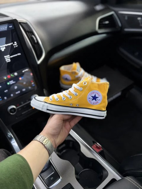 Жовті конверси жіночі високі converse all star chuk
