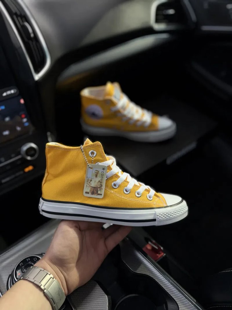 Жовті конверси жіночі високі converse all star chuk — фото 4