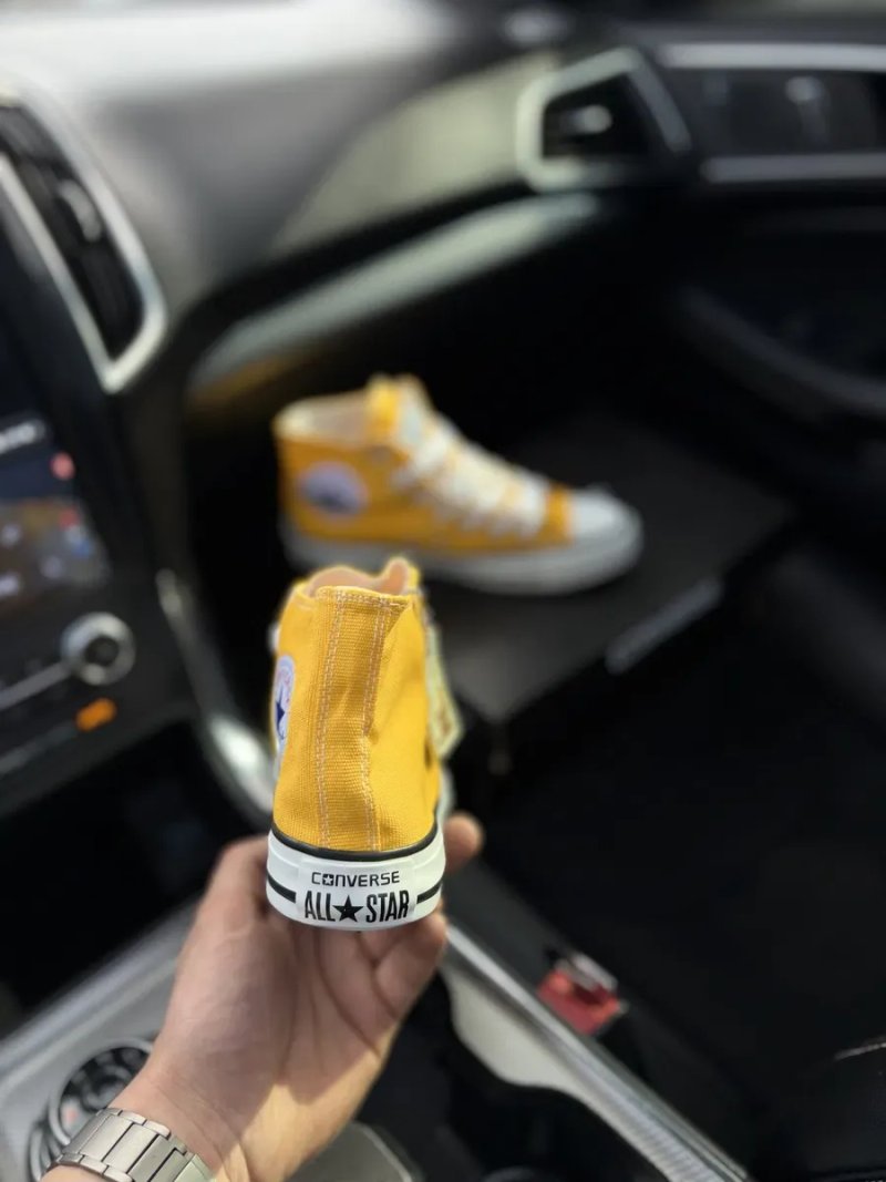 Жовті конверси жіночі високі converse all star chuk — фото 5
