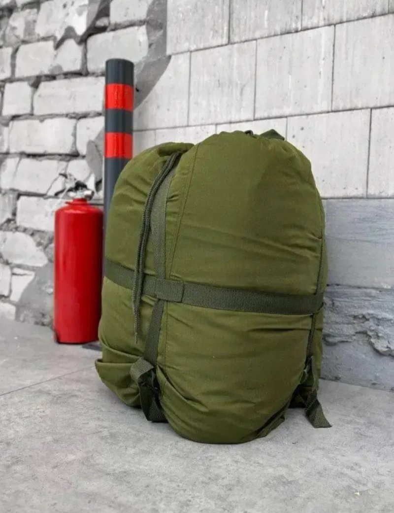 Зимний Спальник "Киборг" 2в1 (спальный мешок на флисе) ВСУ, до -30°C, (ГОСТ) К9, тройной синтепон, спальник + одеяло с капюшоном, водоотталкивающий — фото 6