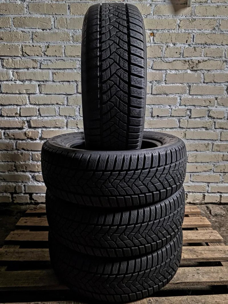 Зимові 205/60r16 Dunlop | 9mm | 2024 | Made in France | Як нові, ідеальний стан, без пошкоджень, без ремонтів, без дефектів | Преміум шини | Комплект — фото 5