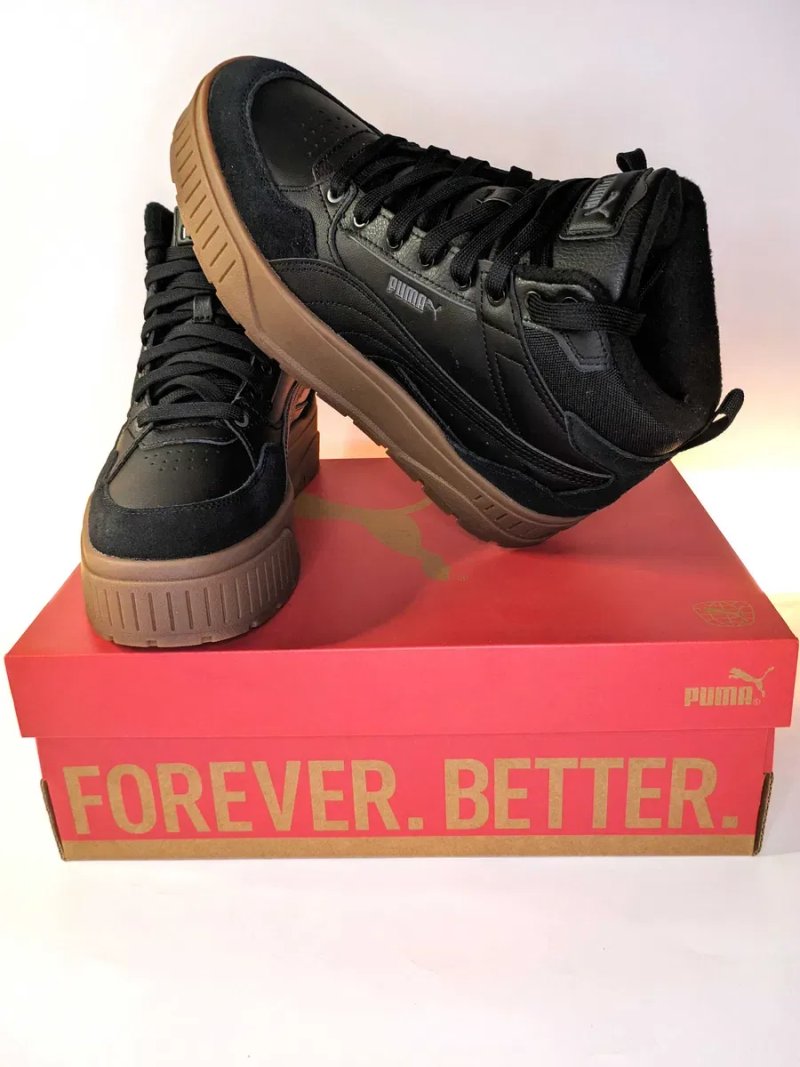 Зимові чорні Puma Karmen II Idol Mid WTR 37,5 – 39 (24.1 - 25,4 см.) шкіра оригінал — фото 5