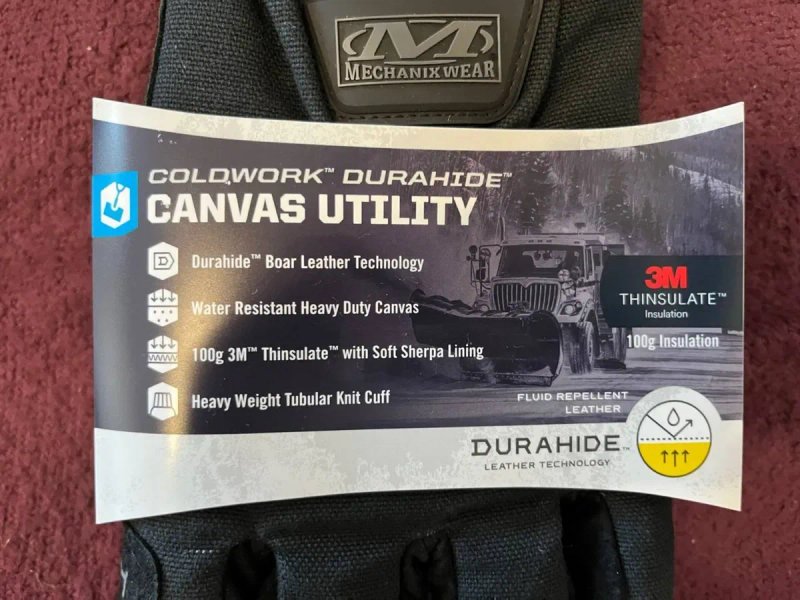 Зимові тактичні рукавиці MECHANIX WEAR ColdWork Canvas Utility Gloves — фото 2