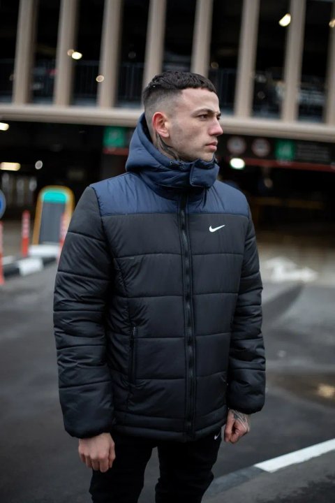 Зимовий пуховик Nike чоловічий чорний | Куртка мужская теплая Найк зима