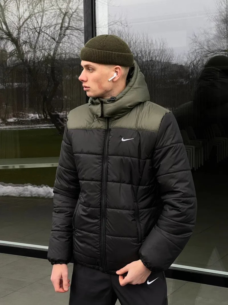 Зимовий пуховик Nike чоловічий чорний | Куртка мужская теплая Найк зима — фото 2