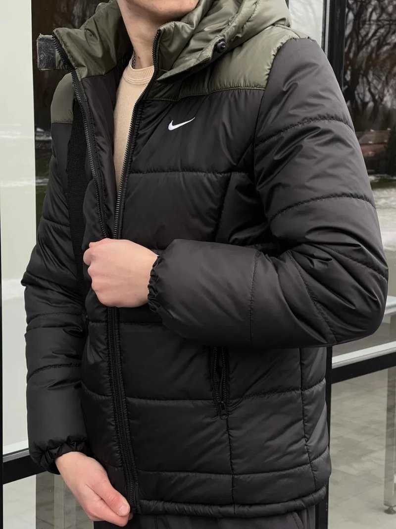 Зимовий пуховик Nike чоловічий чорний | Куртка мужская теплая Найк зима — фото 7