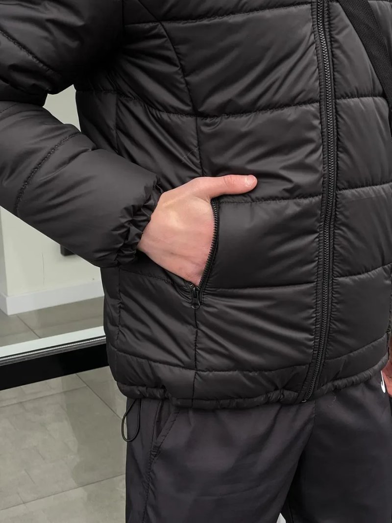 Зимовий пуховик Nike чоловічий чорний | Куртка мужская теплая Найк зима — фото 8