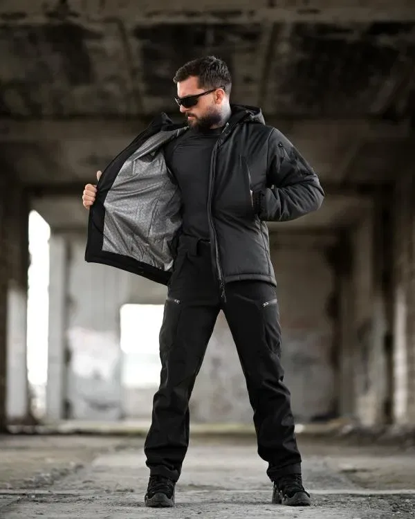 Зимовий  тактичний костюм PANCER Softshell | Мультикам | Олива | Чорний | Taslan | Omni Heat | Військова форма | ЗСУ — фото 7