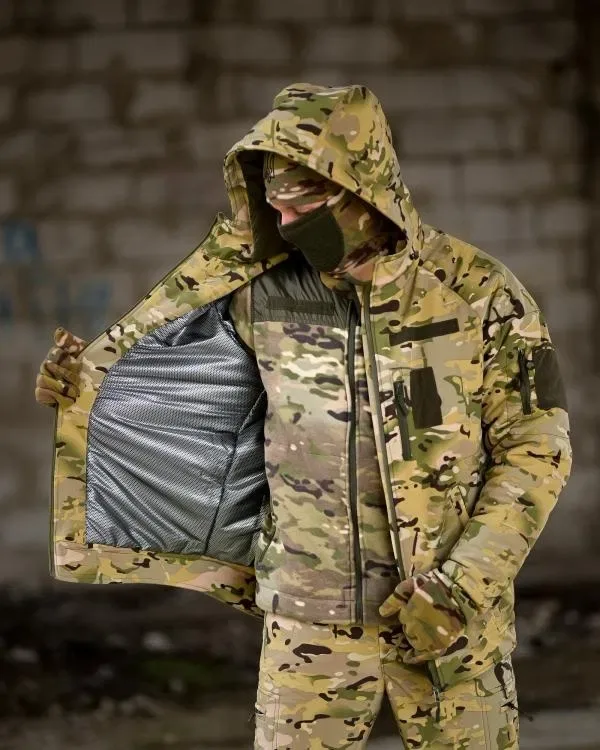Зимовий тактичний костюм PATRIOT 5в1 | Мультикам | Олива | Піксель | Softshell | Фліс Polar 280 | Військова форма | ЗСУ | -20°C — фото 2