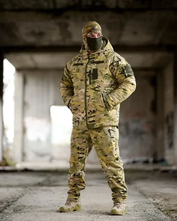 Зимовий тактичний костюм PATRIOT 5в1 | Мультикам | Олива | Піксель | Softshell | Фліс Polar 280 | Військова форма | ЗСУ | -20°C — фото 3