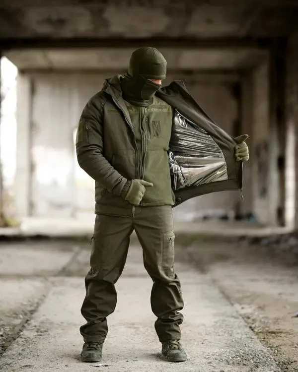 Зимовий тактичний костюм PATRIOT 5в1 | Мультикам | Олива | Піксель | Softshell | Фліс Polar 280 | Військова форма | ЗСУ | -20°C — фото 7