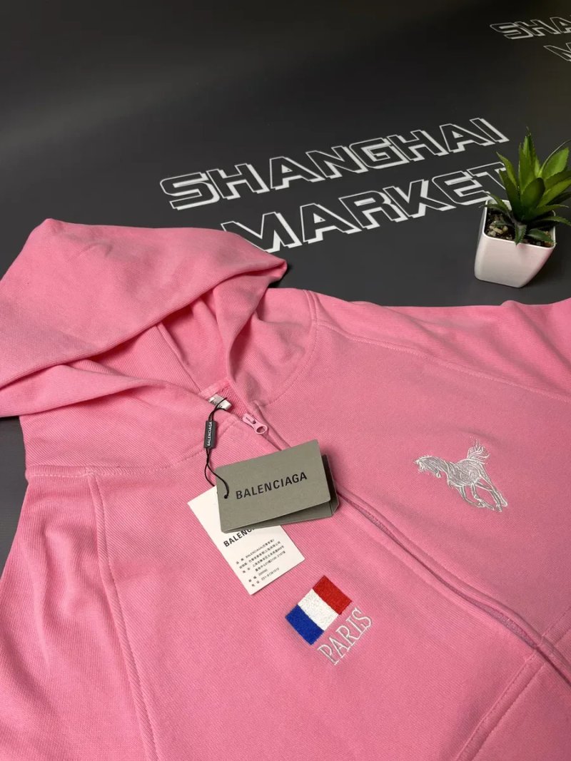 Зип худи Balenciaga unisex замена Polo Ralph Баленсиага — фото 5