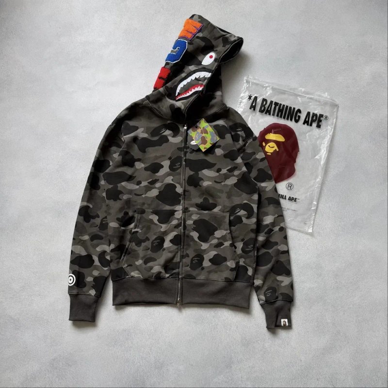 Зіп-худі Bape A Bathing Ape Shark Full Zip Camo / Худі Бап Апе Шарк Камуфляж — фото 2