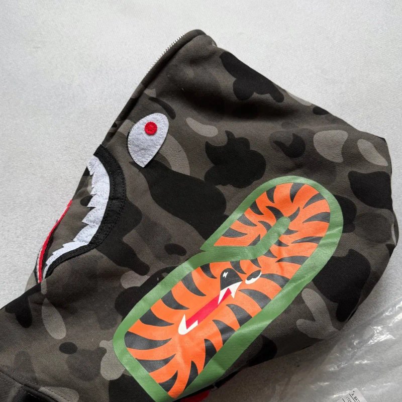Зіп-худі Bape A Bathing Ape Shark Full Zip Camo / Худі Бап Апе Шарк Камуфляж — фото 4
