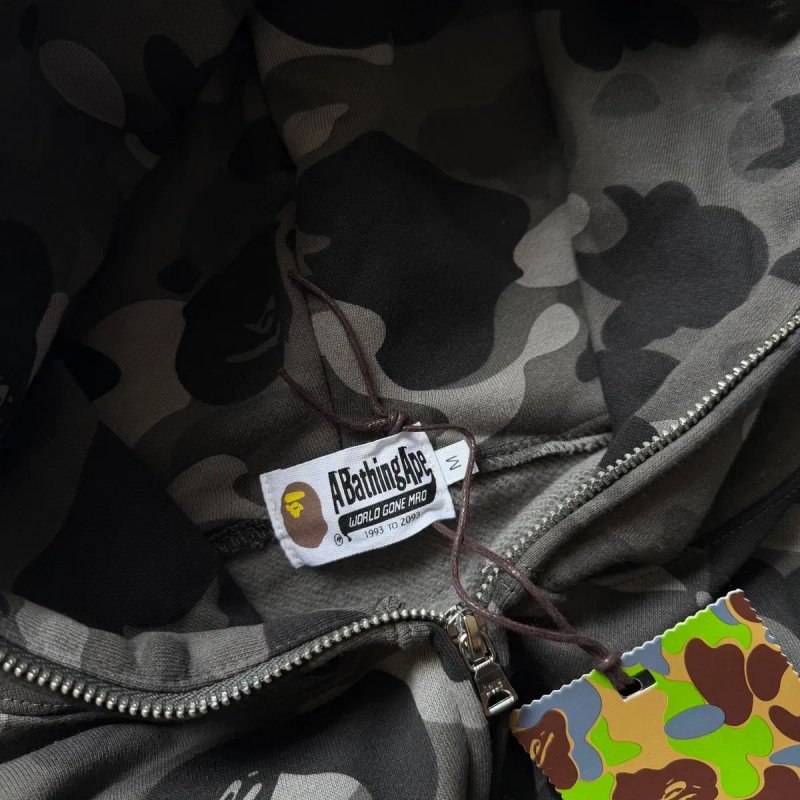 Зіп-худі Bape A Bathing Ape Shark Full Zip Camo / Худі Бап Апе Шарк Камуфляж — фото 8