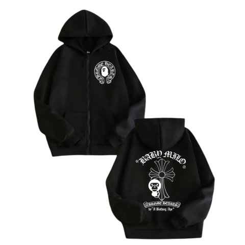 Зип-Худи Chrome Hearts Logo унисекс Хром Хартс с крестами толстовка
