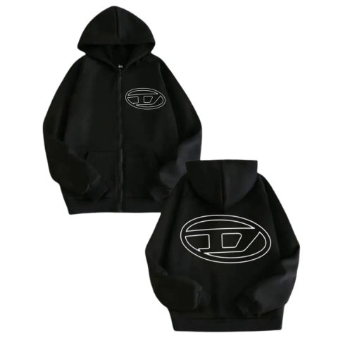 Зип-Худи Diesel Logo унисекс дизель кофта толстовка с капюшоном New