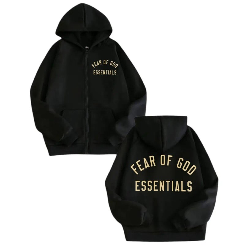 Зип-Худи Essentials fear of god Logo унисекс кофта толстовка лонгслив — фото 3