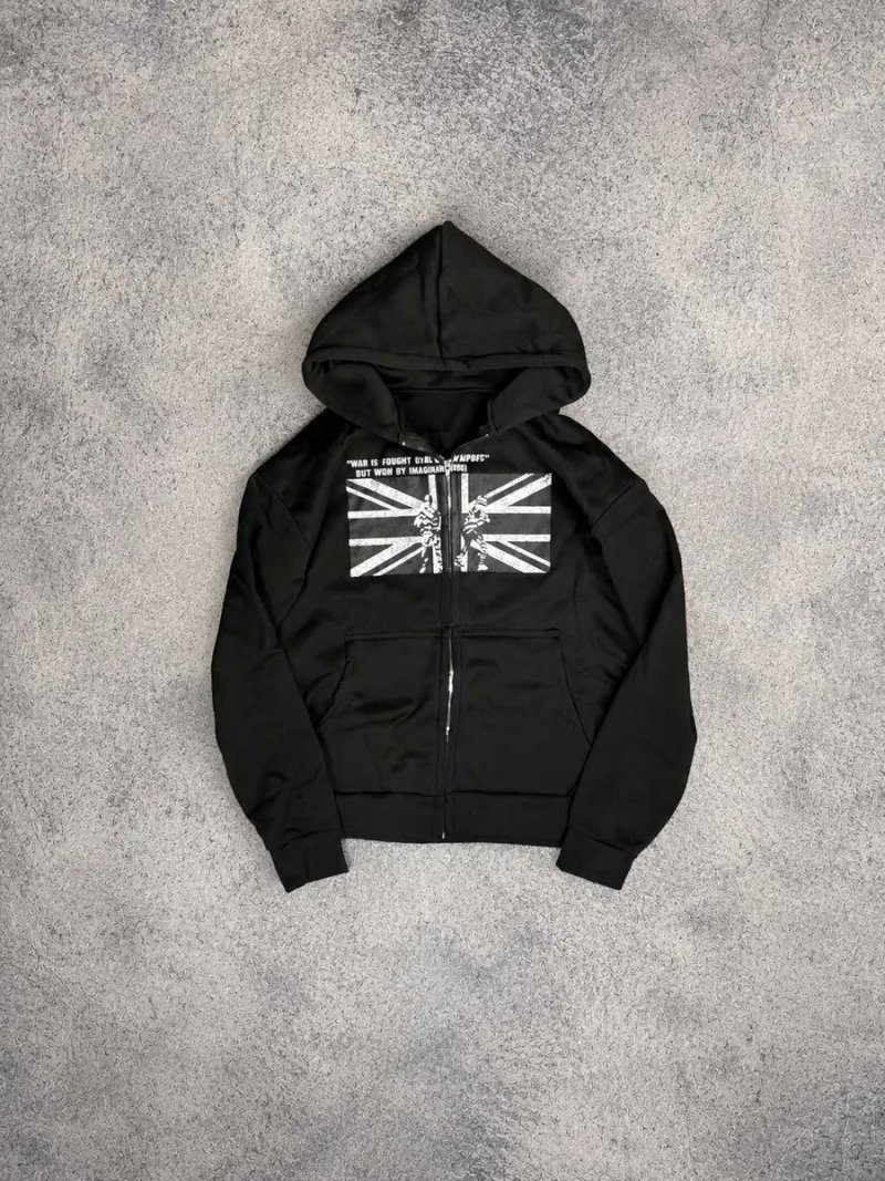 Зип худи Jaded London type с флагом type кофта opium y2k
