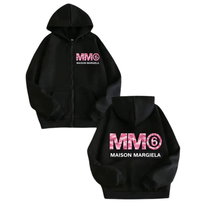 Зип худи Maison Margiela paris x Bape Logo унисекс коллоборация мейсон марджела  и бейп черные Кофта толстовка лонгслив — фото 5